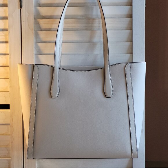 $139 NWT MICHAEL MICHAEL KORS LT Cream Large Leather Tote - Picture 6 of 9
